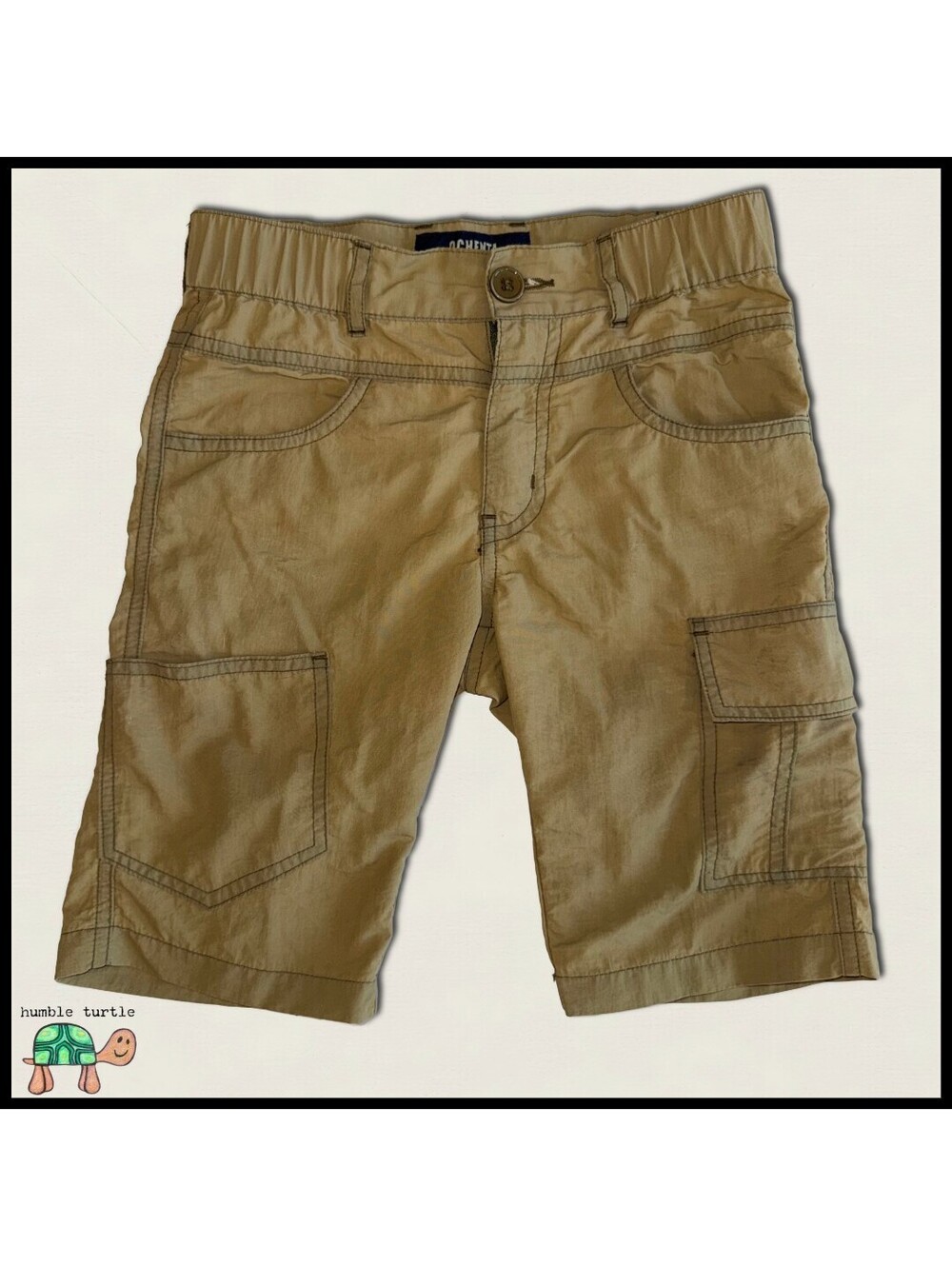 OCHENTA Boys Quick Dry Cargo Shorts | Elastic Waist | Size 5 | EUC